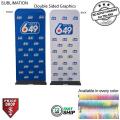 72 Hr Fast Ship - 3'W x 90"H EuroFit Banner with Steel Base, Full Color Graphics 2 Sided, NO SETUP
